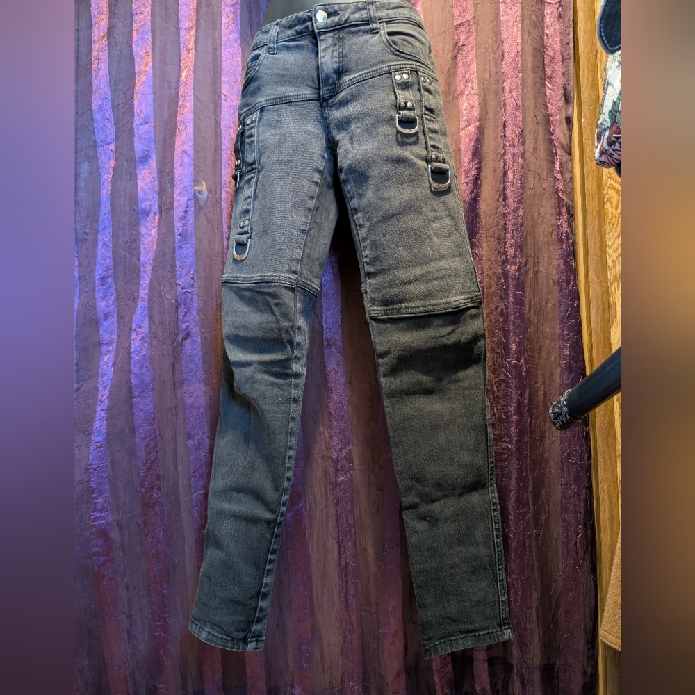 TRIPP NYC City of Bones D-ring Jeans Punk Goth Hot Topic Grunge Rock 5/7 Medium